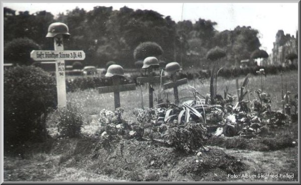 Gr&auml;ber PzPiBtl 49 in Frankreich