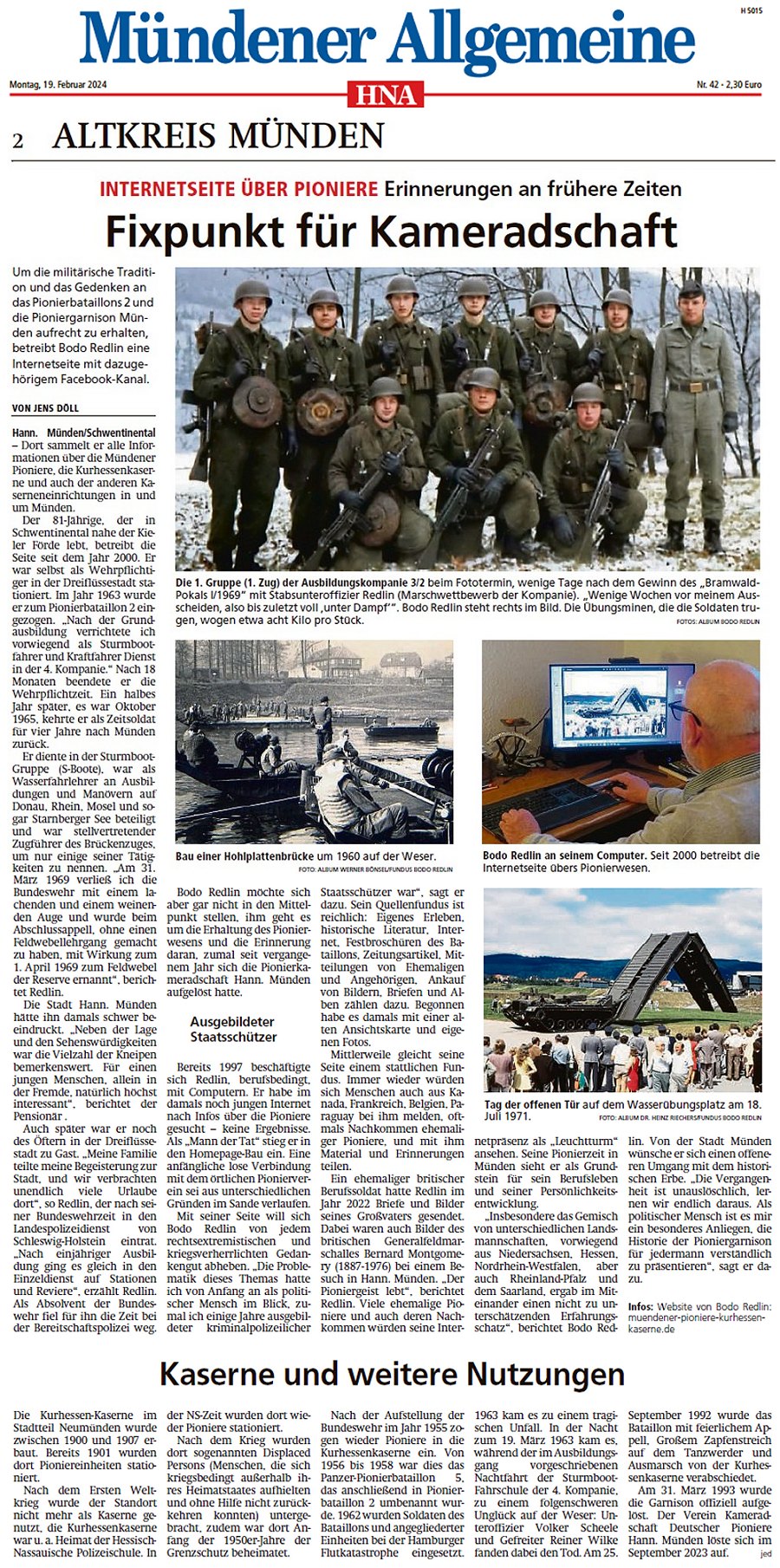 Artikel M&uuml;ndener Allgemeine v. 19.02.2024